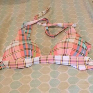 Plaid bikini top